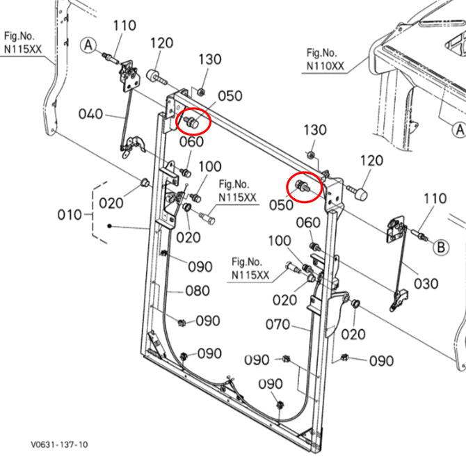 KUBOTA TRACK LOADER MIRROR KIT | MKB9993