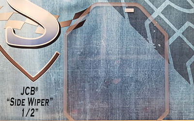 JCB side-wiper polycarbonate windshield reference for OEM 400/E8646