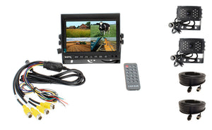 Camera Source 7-inch quad-view DVR monitor and two-camera AHD system