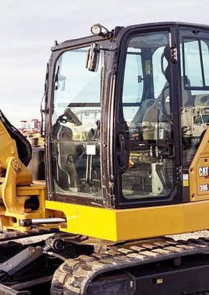 CAT 306 mini hydraulic excavator application for windshield OEM 496-1130 and 496-1131