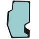 Komatsu Left-Hand Door Glass | Part #17A-Z11-1263
