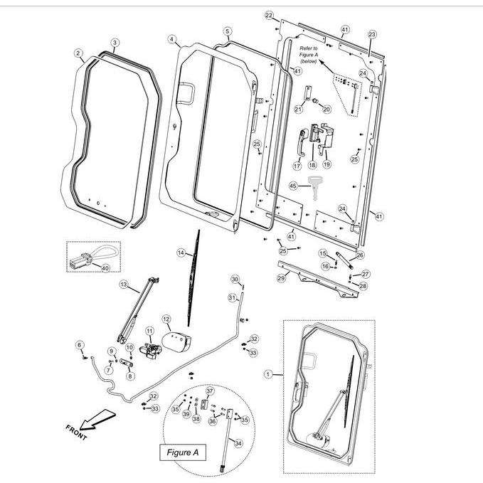 GEHL|MUSTANG POLYCARBONATE FLAT SKID STEER DOOR | REPLACEMENT