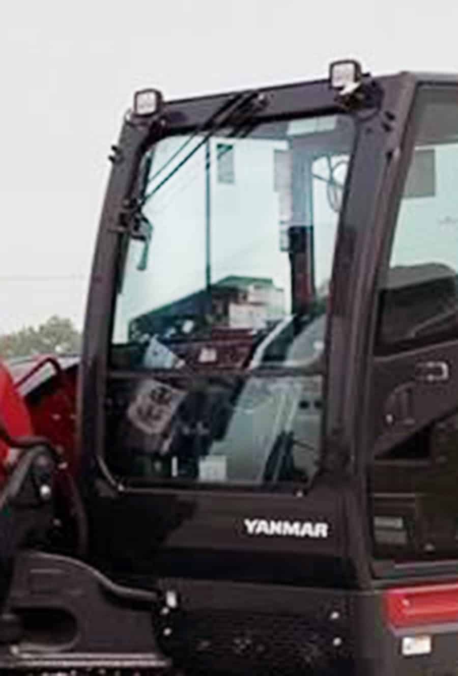 Yanmar SV100-2 excavator application for windshield OEM 172B11-69180 and 172B11-69360