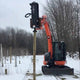 Eterra excavator post driver close view