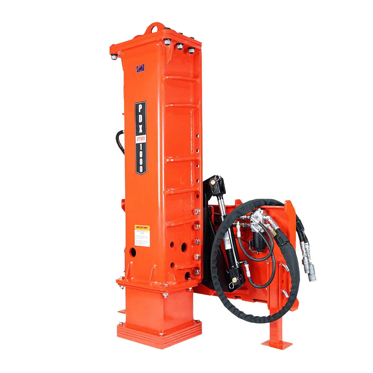 Eterra PDX-1000 skid steer post driver attachment