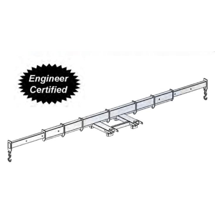 TELEHANDLER ADJUSTABLE SPREADER BAR | HAUGEN – SkidSteerCabs.com