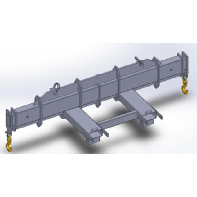 TELEHANDLER ADJUSTABLE SPREADER BAR W/ TOP HOOKS | HAUGEN